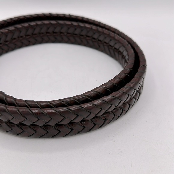 Coach vintage brown braided belt with brass buckle, size 36 - Picture 2 of 6